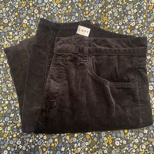 Loft Black Size 28 High Waist Skinny Corduroy Pants